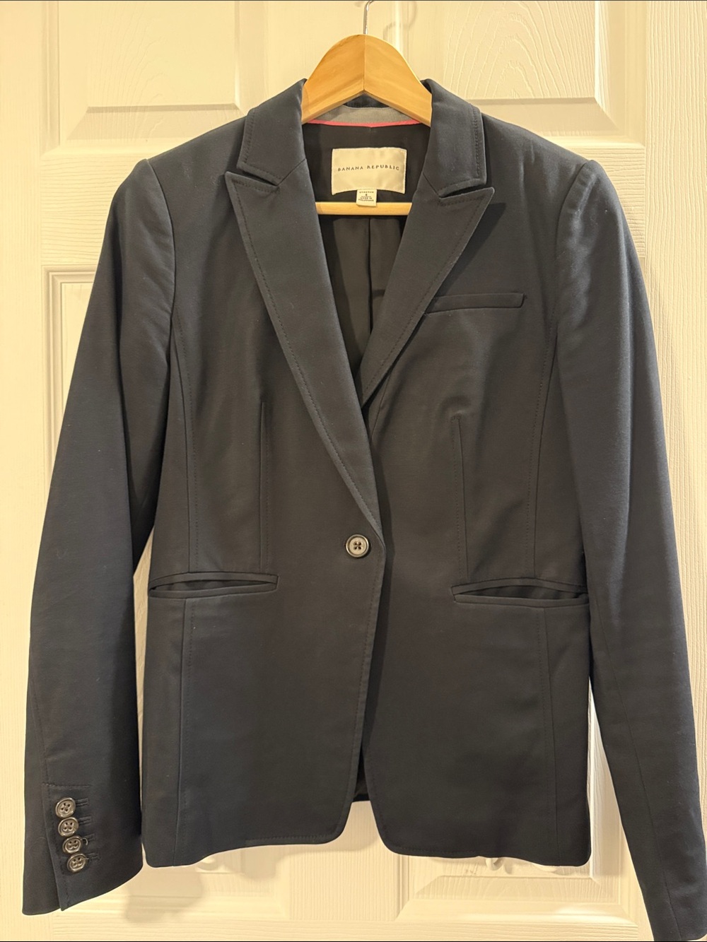 Banana Republic Women's Charcoal Single-Button Blazer